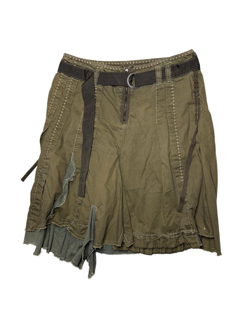 Deux Mille Vingt Six 2026 Green Cargo Midi Skirt Size 4